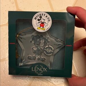 Lenox Mickey Mouse Crystal Star Ornament Made in Germany Like new